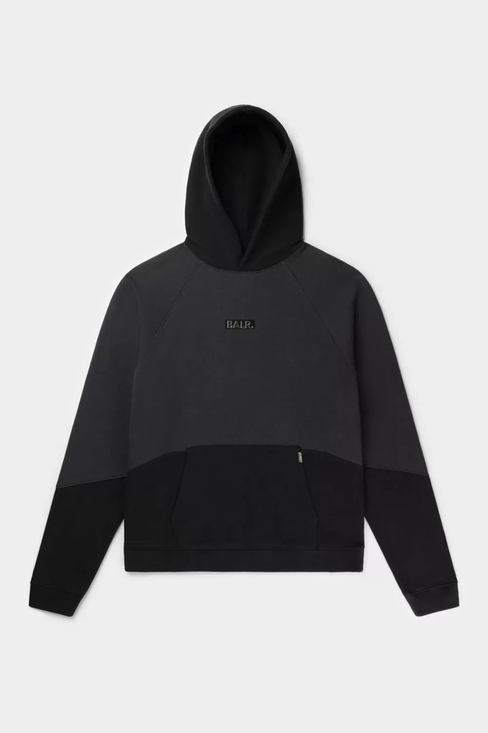 BALR. Carter Loose Double Arrow Hoodie Jet Black/Asphalt New