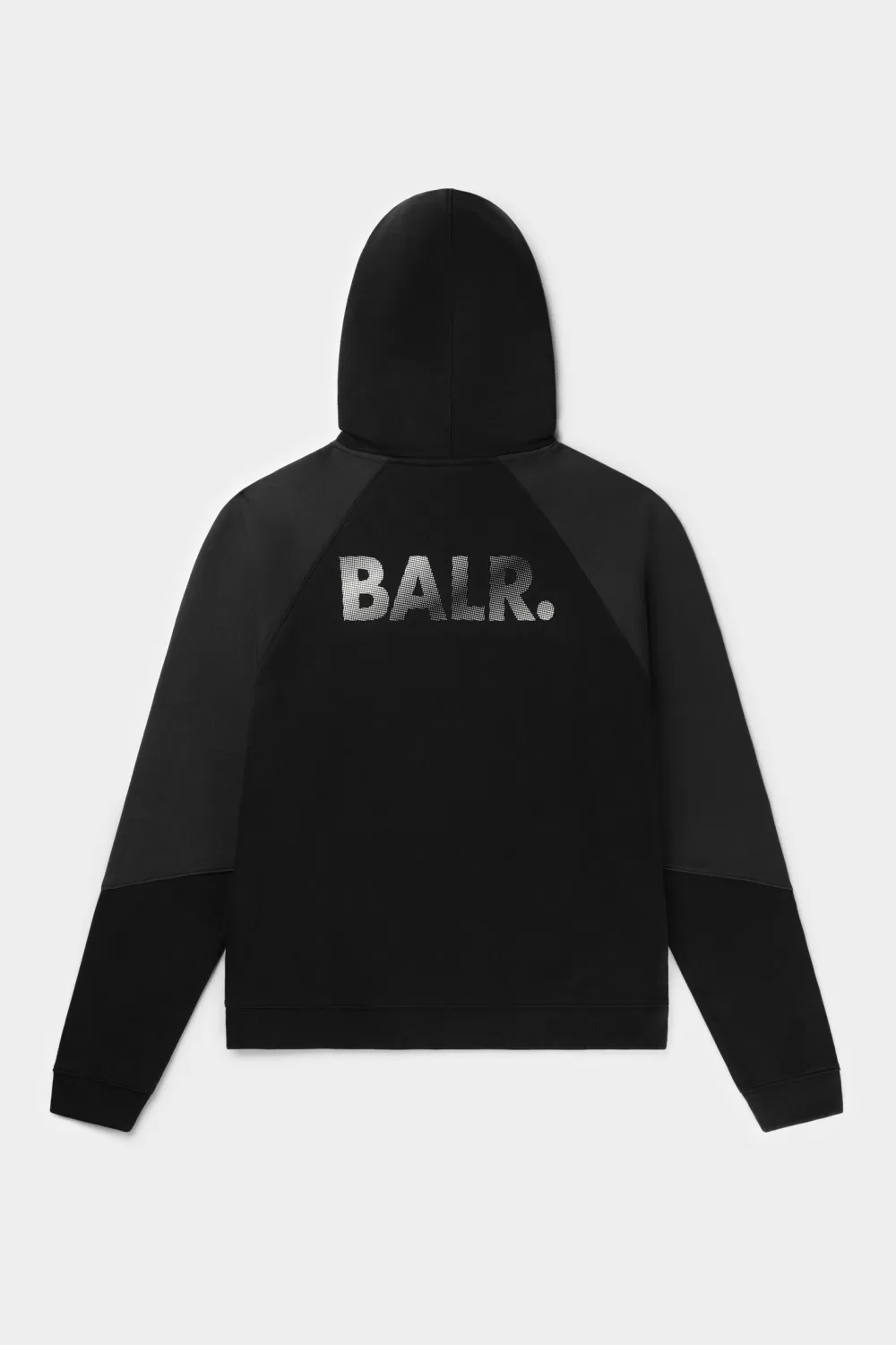 BALR. Carter Loose Double Arrow Hoodie Jet Black/Asphalt New