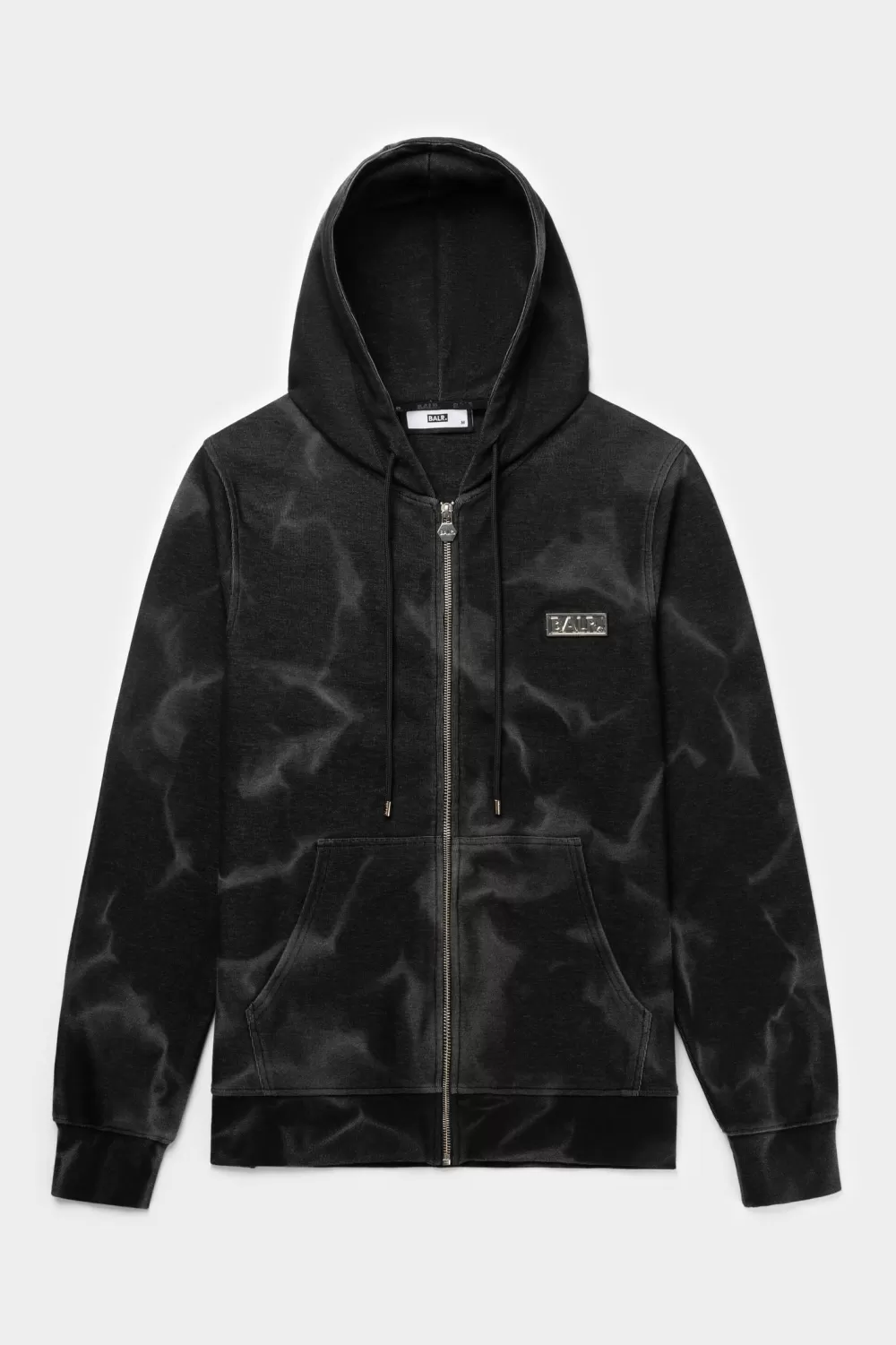 BALR. D11 Straight Washed Zip Through Hoodie Ghost Grey Washed Cheap