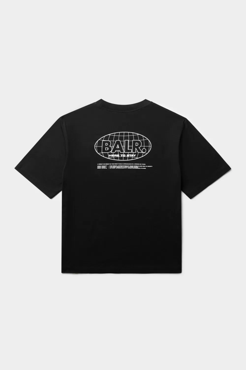 BALR. Joey Box H2S Globe T-Shirt Jet Black Outlet