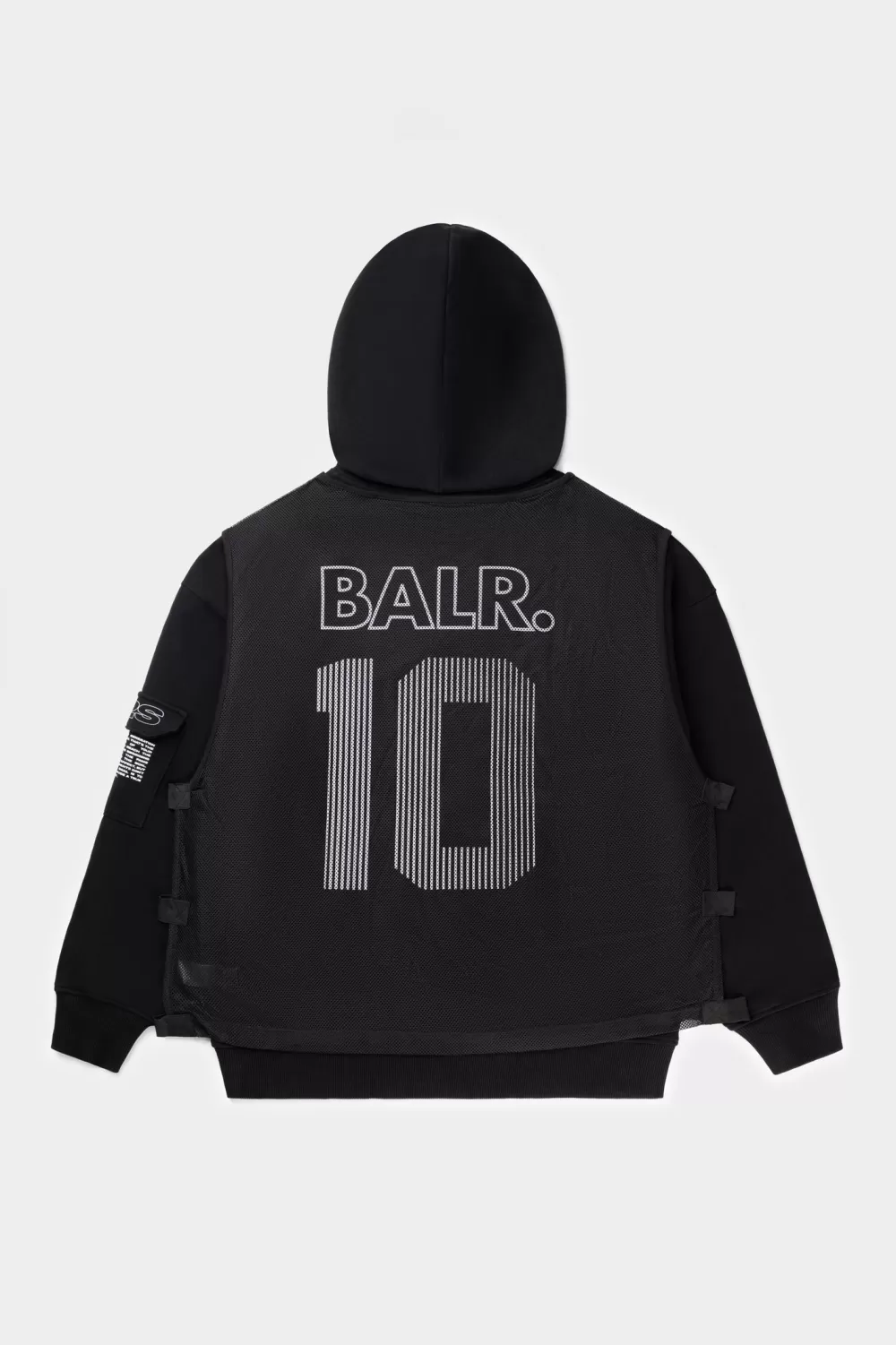 BALR. Joey Box Mesh H2S Hoodie Jet Black Discount