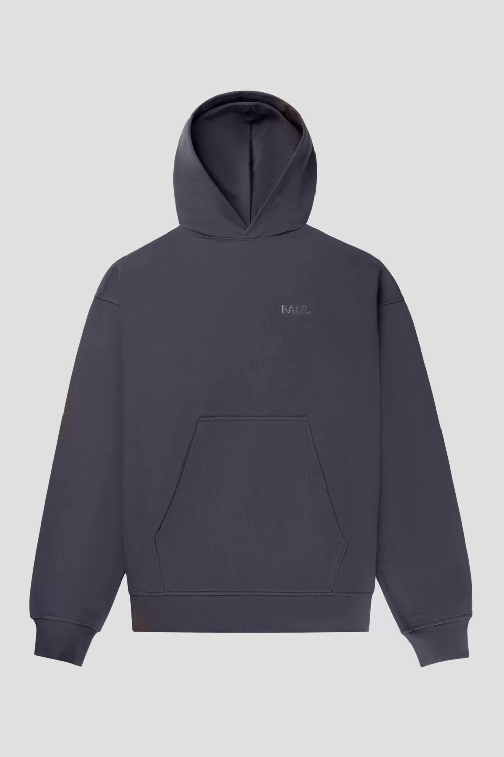BALR. Joey Box Satin Hoodie Asphalt Cheap
