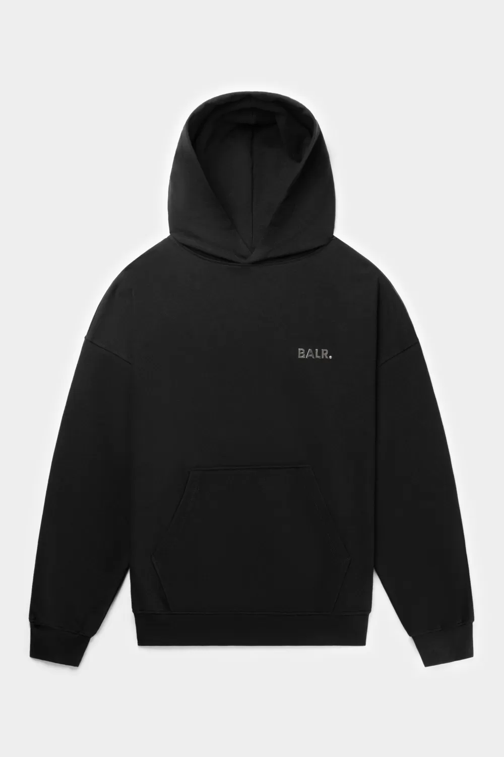 BALR. Joey Box Satin Hoodie Black Store