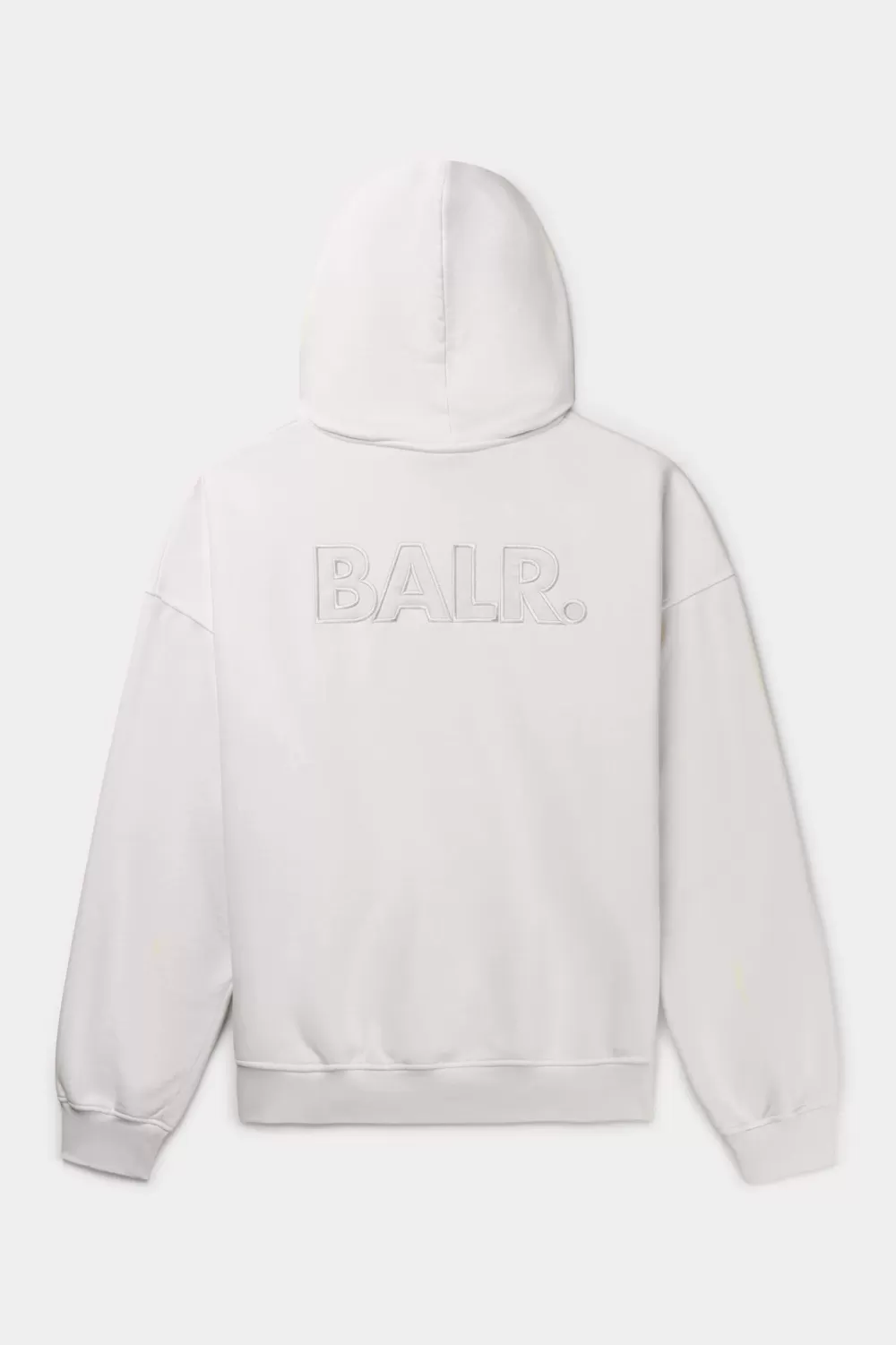BALR. Joey Box Satin Hoodie Egret Store