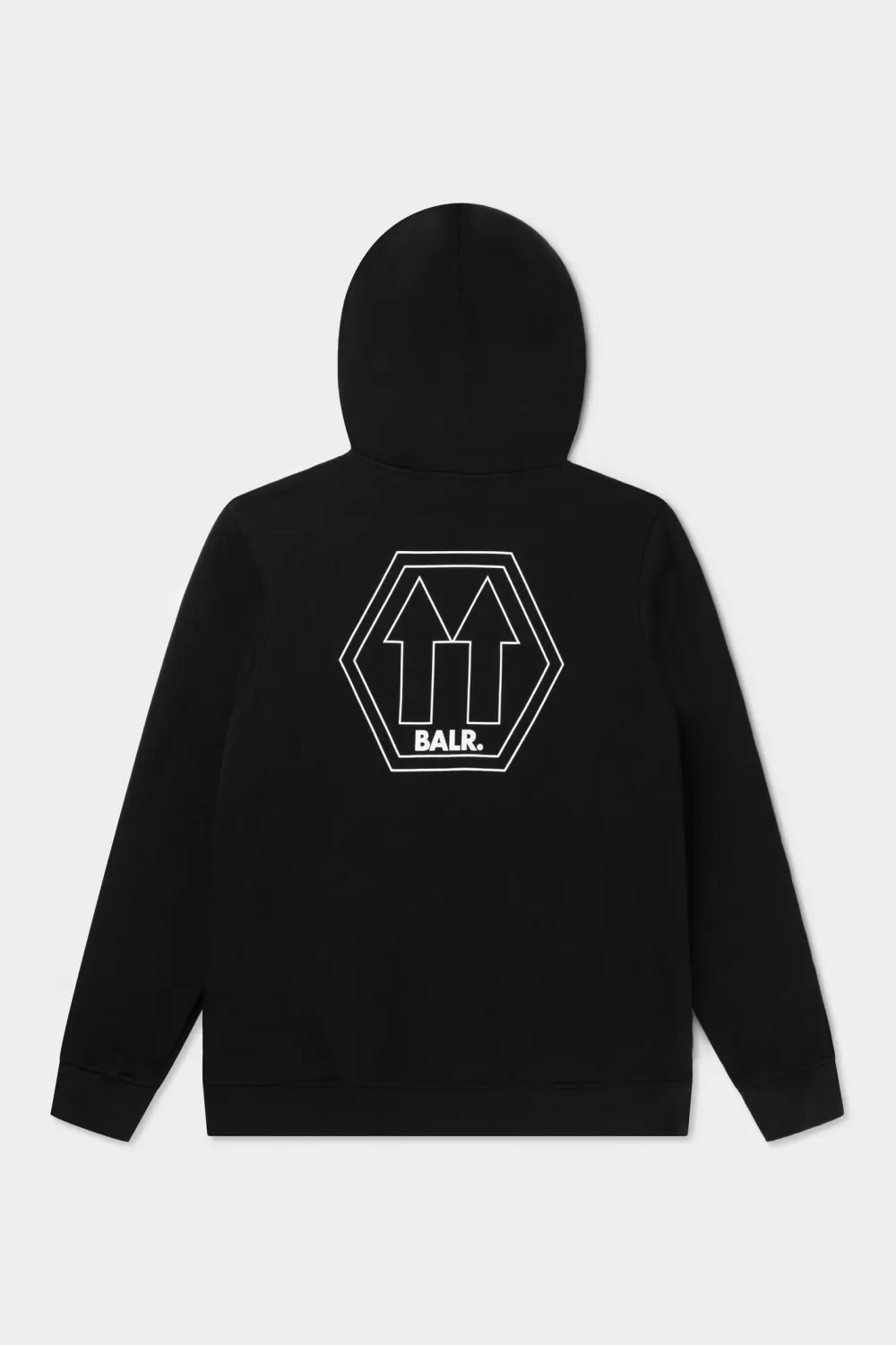 BALR. Olaf Straight Arrow Hoodie Jet Black Fashion