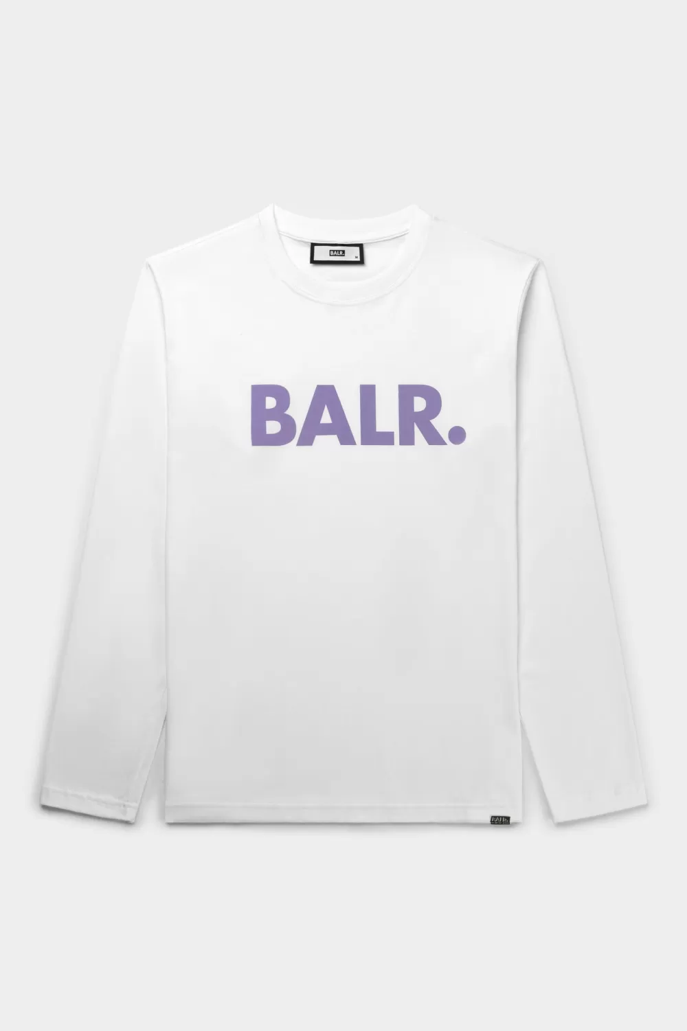 BALR. Olaf Straight Brand Logo Longsleeve Bright White New