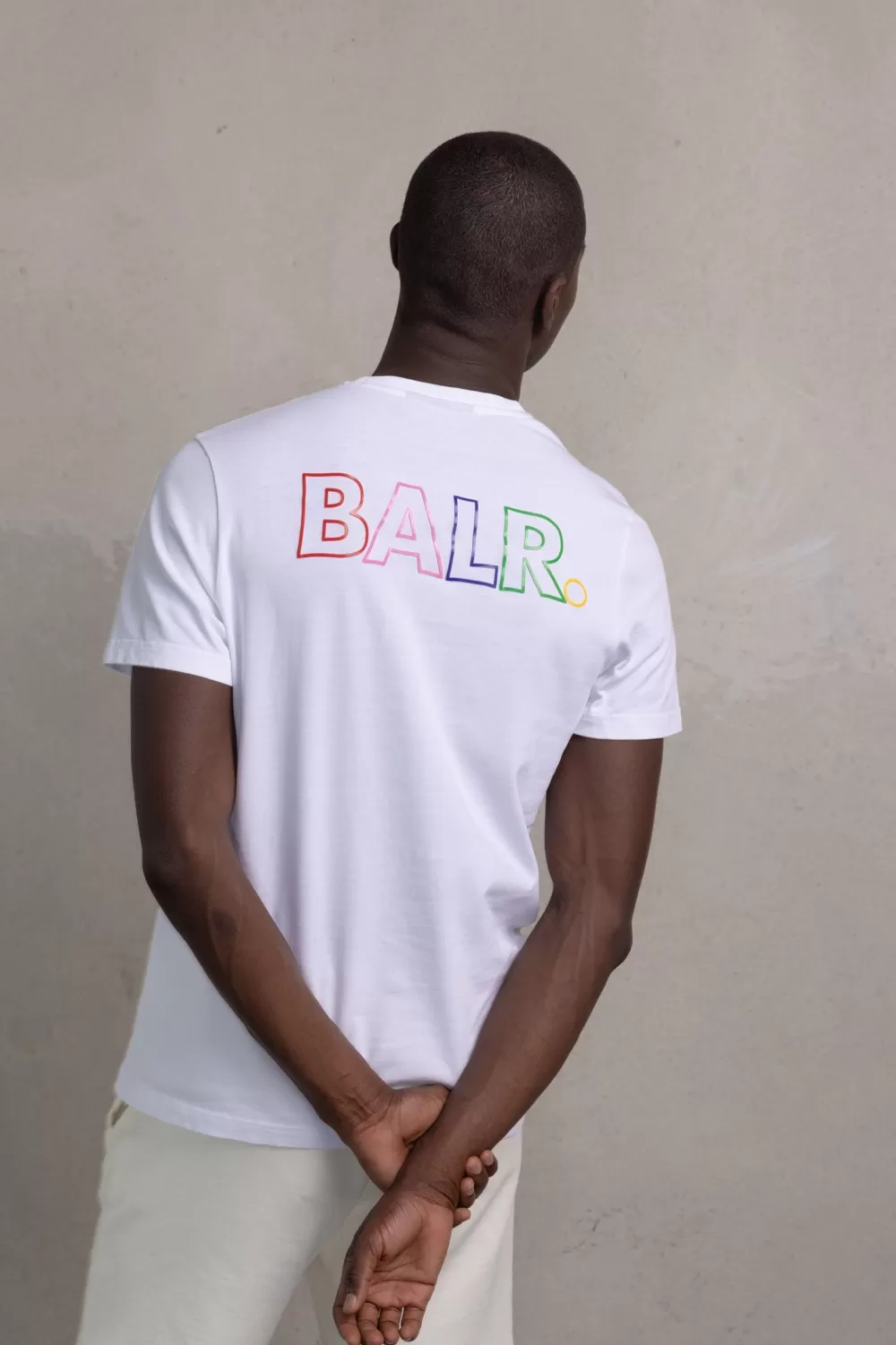 BALR. Olaf Straight Colored Letters T-Shirt Bright White Cheap