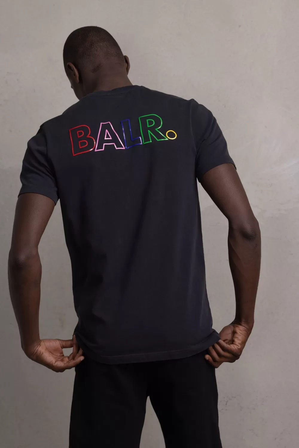 BALR. Olaf Straight Colored Letters T-Shirt Jet Black Fashion