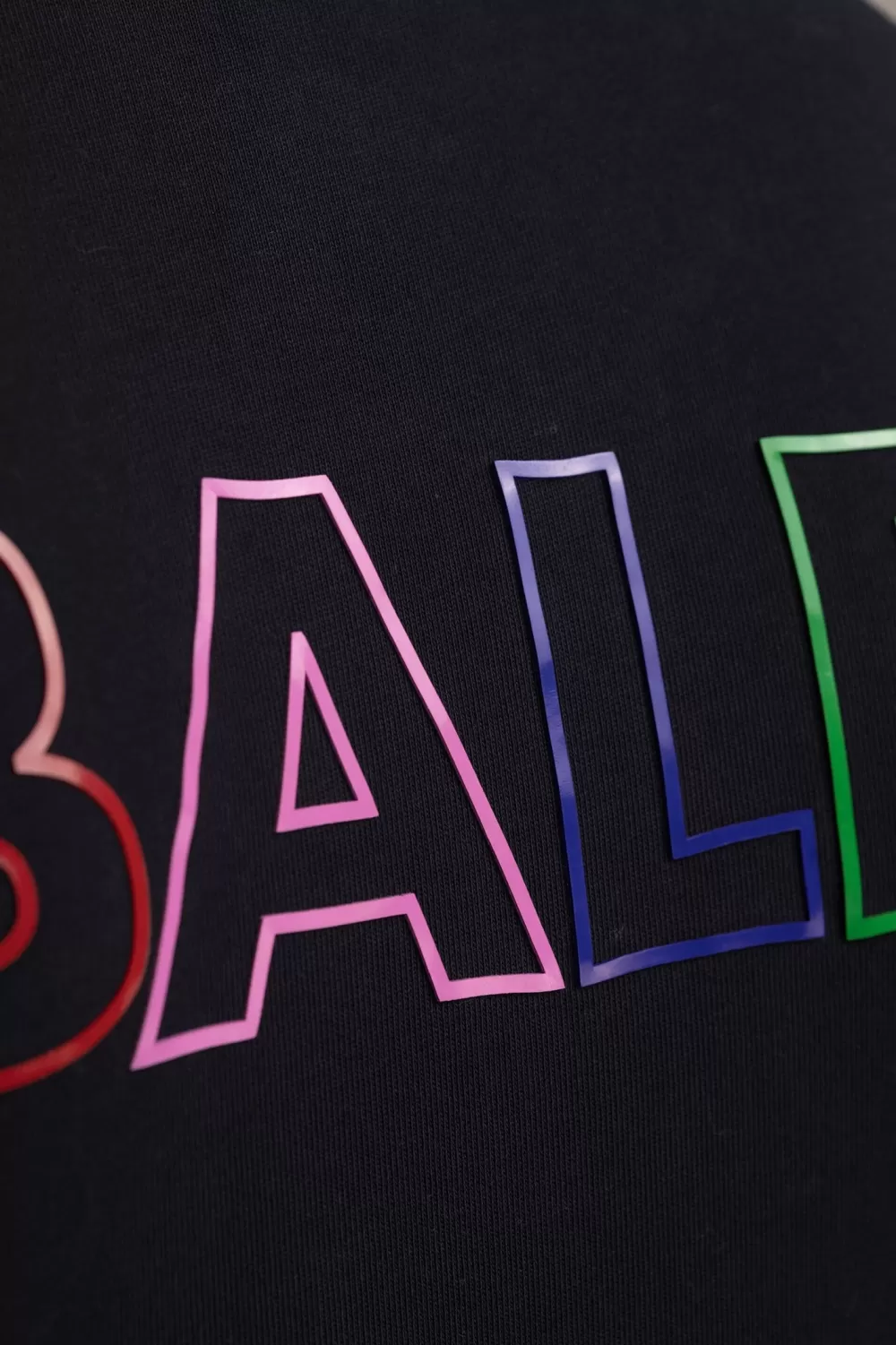 BALR. Olaf Straight Colored Letters T-Shirt Jet Black Fashion