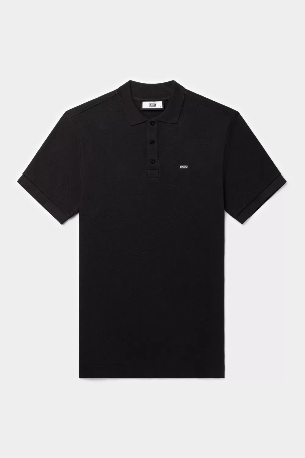 BALR. Olaf Straight Metal Brand Polo Jet Black Cheap