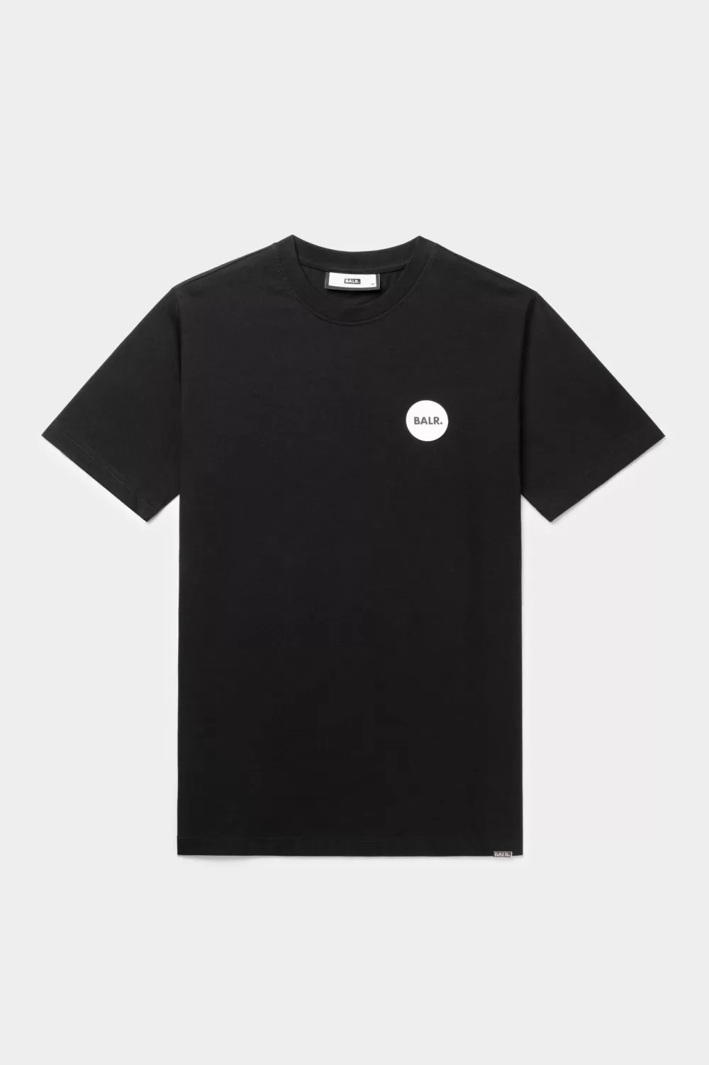 BALR. Olaf Straight Round Rubber Badge T-Shirt Jet Black Cheap