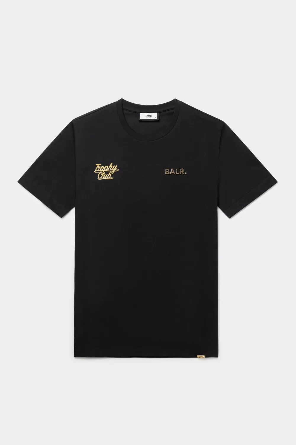 BALR. Olaf Straight Tc Gold T-Shirt Jet Black New