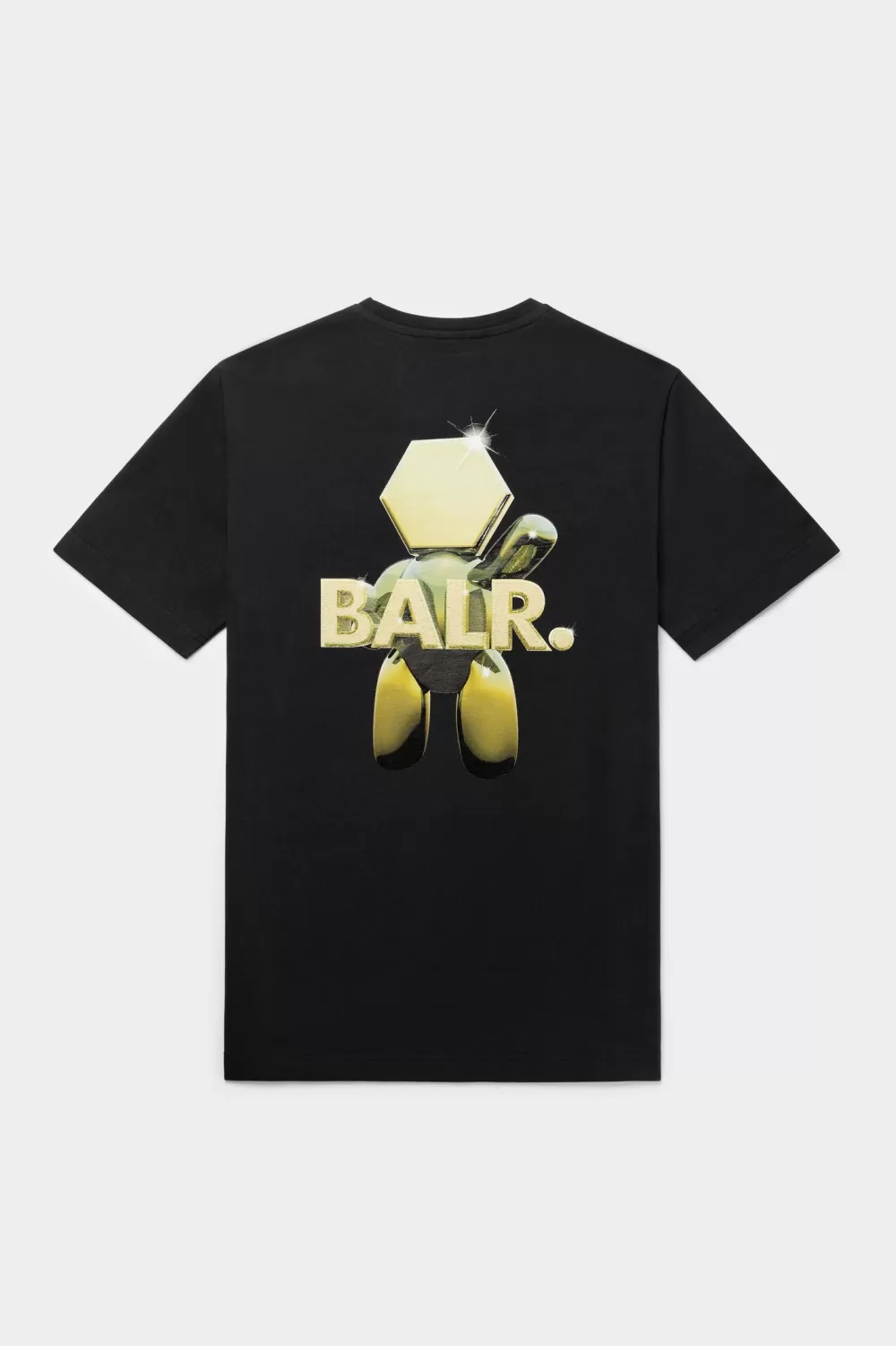 BALR. Olaf Straight Tc Gold T-Shirt Jet Black New