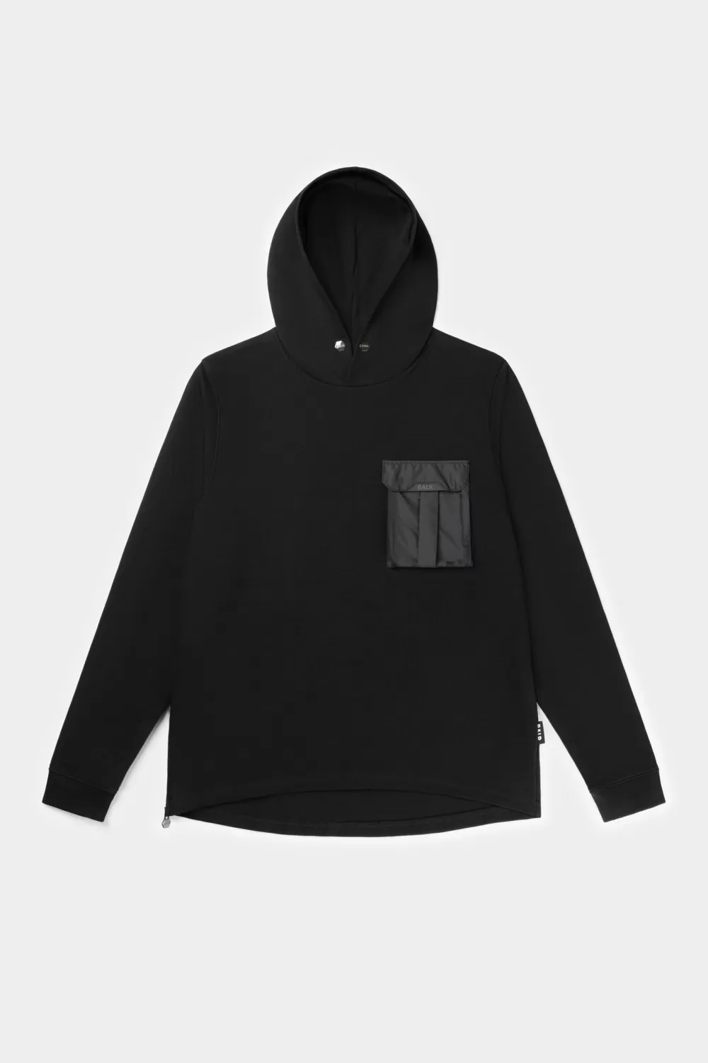 BALR. Q-Cargo Series Straight Classic Hoodie Jet Black Cheap