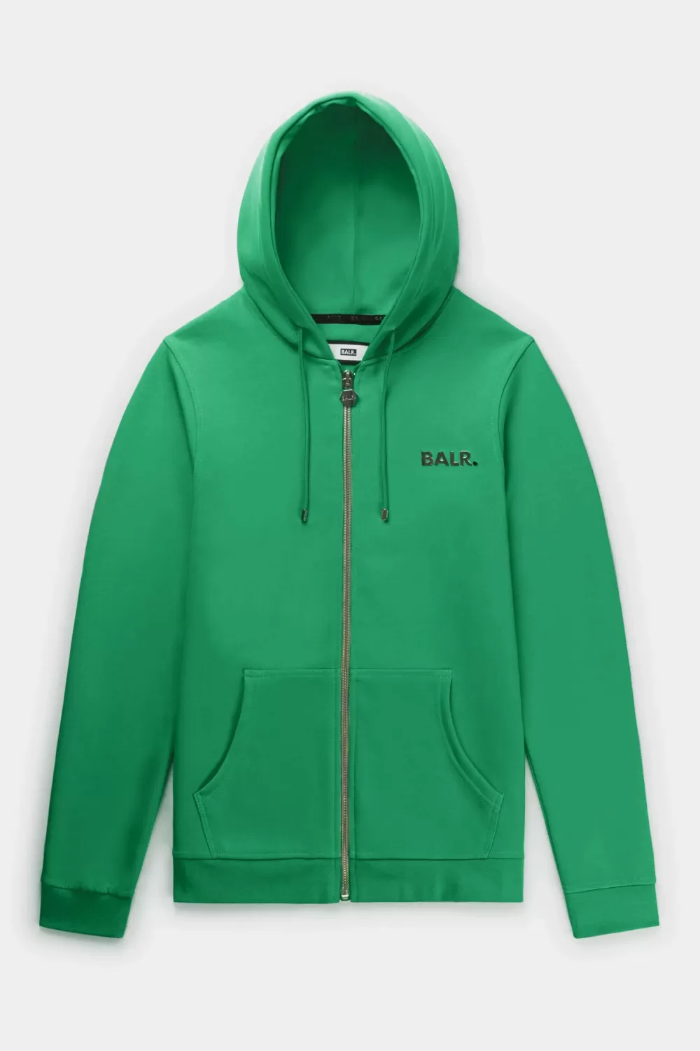 BALR. Q-Series Straight Zip Thru Hoodie Renewed Putting Green Cheap
