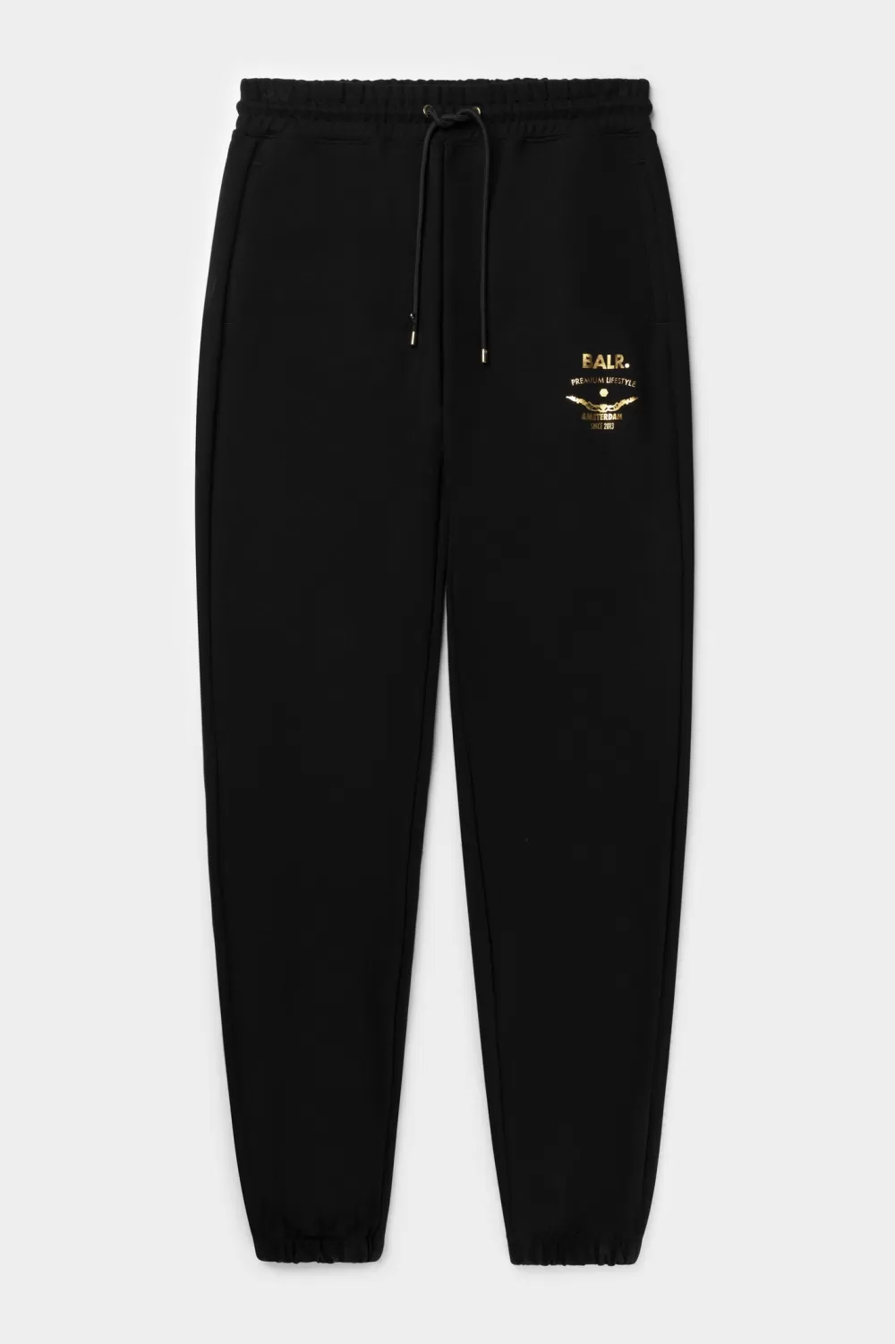 BALR. Regular Gold Emblem Jogger Jet Black Clearance