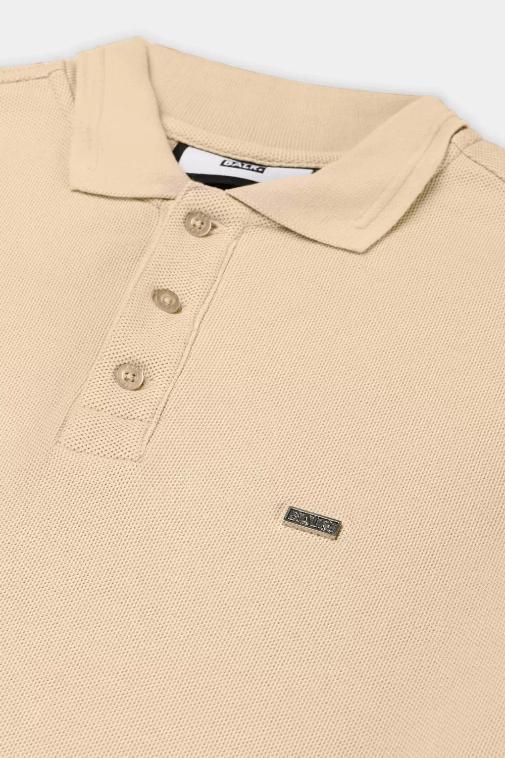 BALR. Sebastian Metal Brand Slim Polo Irish Cream Best
